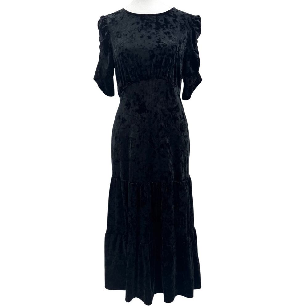 Victorian Gothic Black Velvet Whimsigoth Dress,  Romantic Witchy, Dark Academia